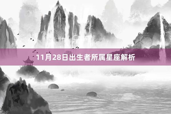 11月28日出生者所属星座解析